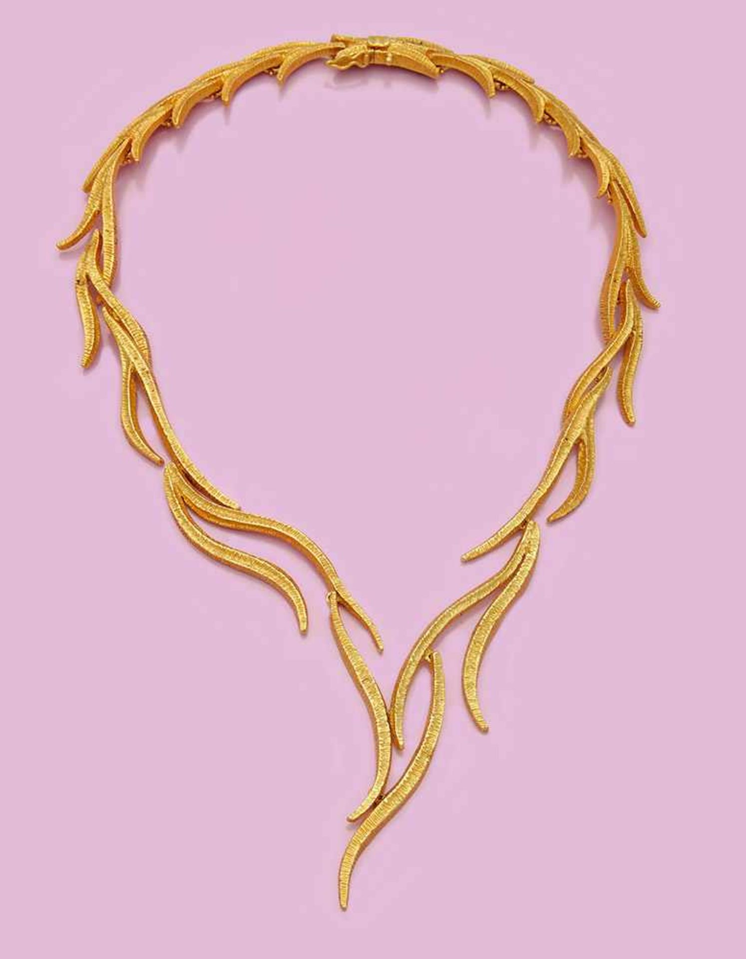 Extravagantes Gold-Collier von Georgius auf MykonosGelbgold, gest. 750. Verlaufende Form gestaltet