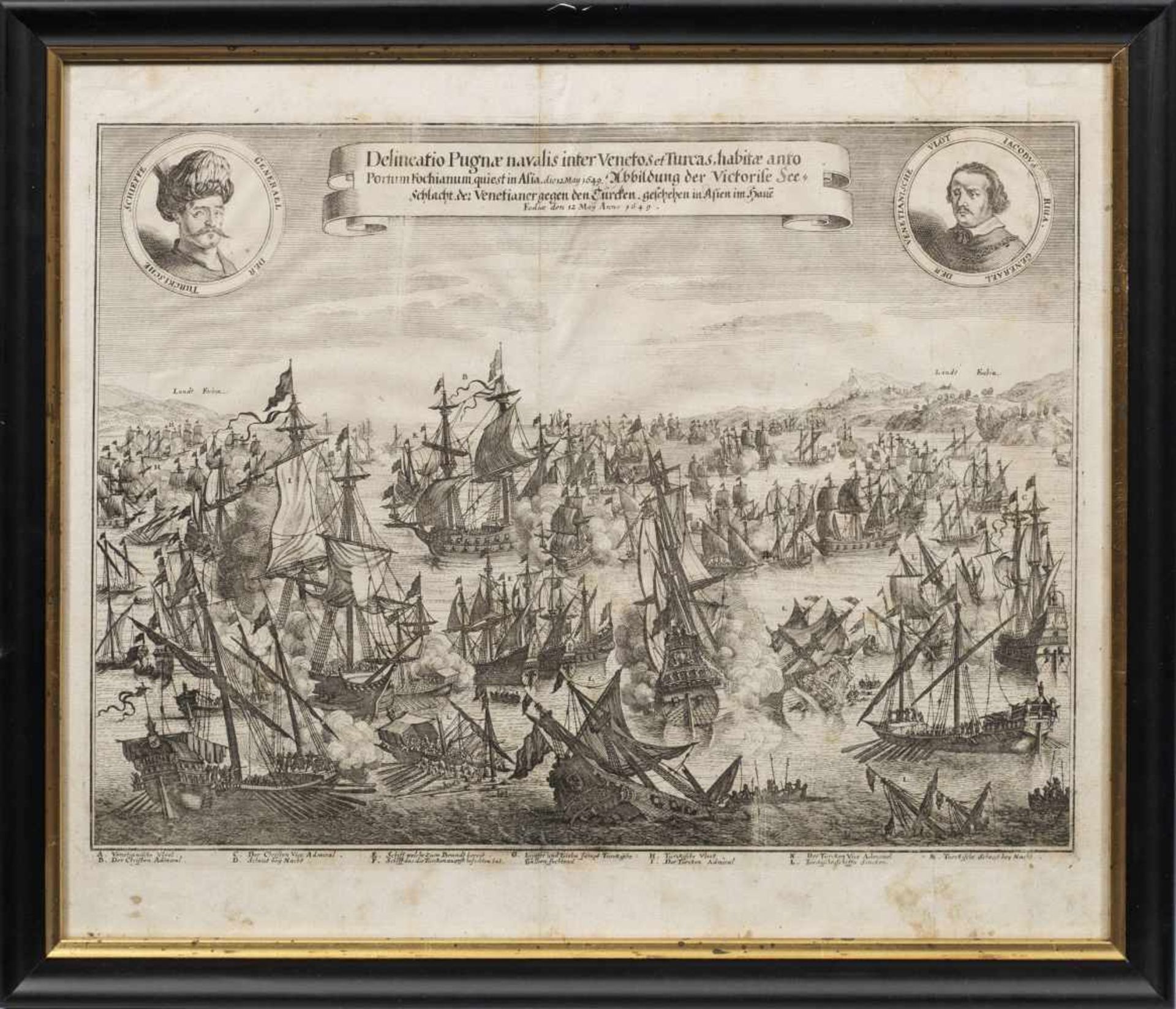 Die Seeschlacht zwischen Venedig und den Türken 1649Die Seeschlacht zwischen Venedig un