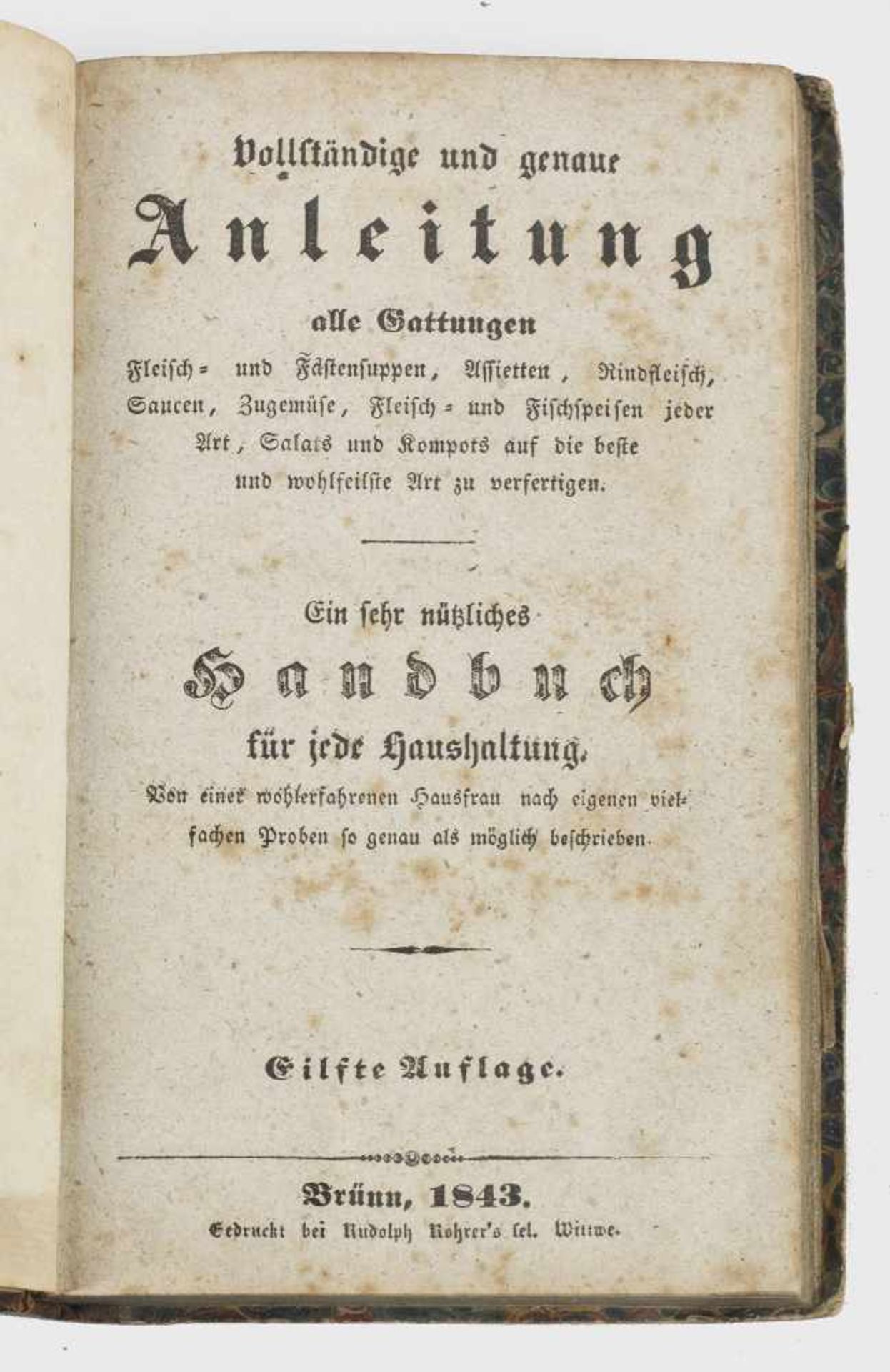 "Vollständige und genaue Anleitung alle Gattungen Fleisch"Vollständige und genaue Anle