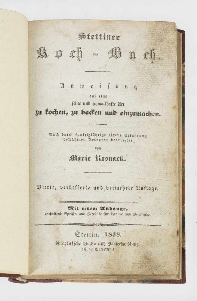 Marie Rosnack: "Stettiner Koch-Buch". OriginaltitelMarie Rosnack: "Stettiner Koch-Buch".