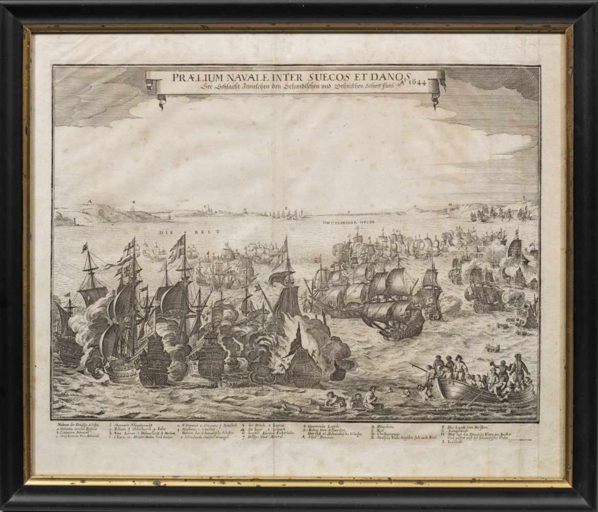 Die Seeschlacht zwischen Dänemark und Schweden von 1644Die Seeschlacht zwischen Dänema