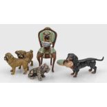 Vier Wiener HundefigurenVier Wiener Hundefiguren Bronze bzw. Silber, größtent