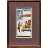 Indische MiniaturmalereiIndische Miniaturmalerei Gouachemalerei mit Gold auf Pe