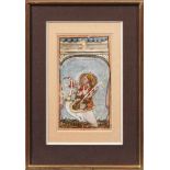 Indische MiniaturmalereiIndische Miniaturmalerei Gouachemalerei auf Pergament.