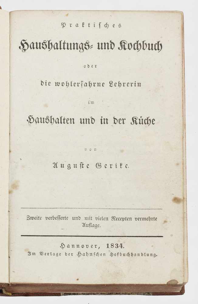 Auguste Gerike: "Praktisches Haushaltungs- und KochbuchAuguste Gerike: "Praktisches Haus