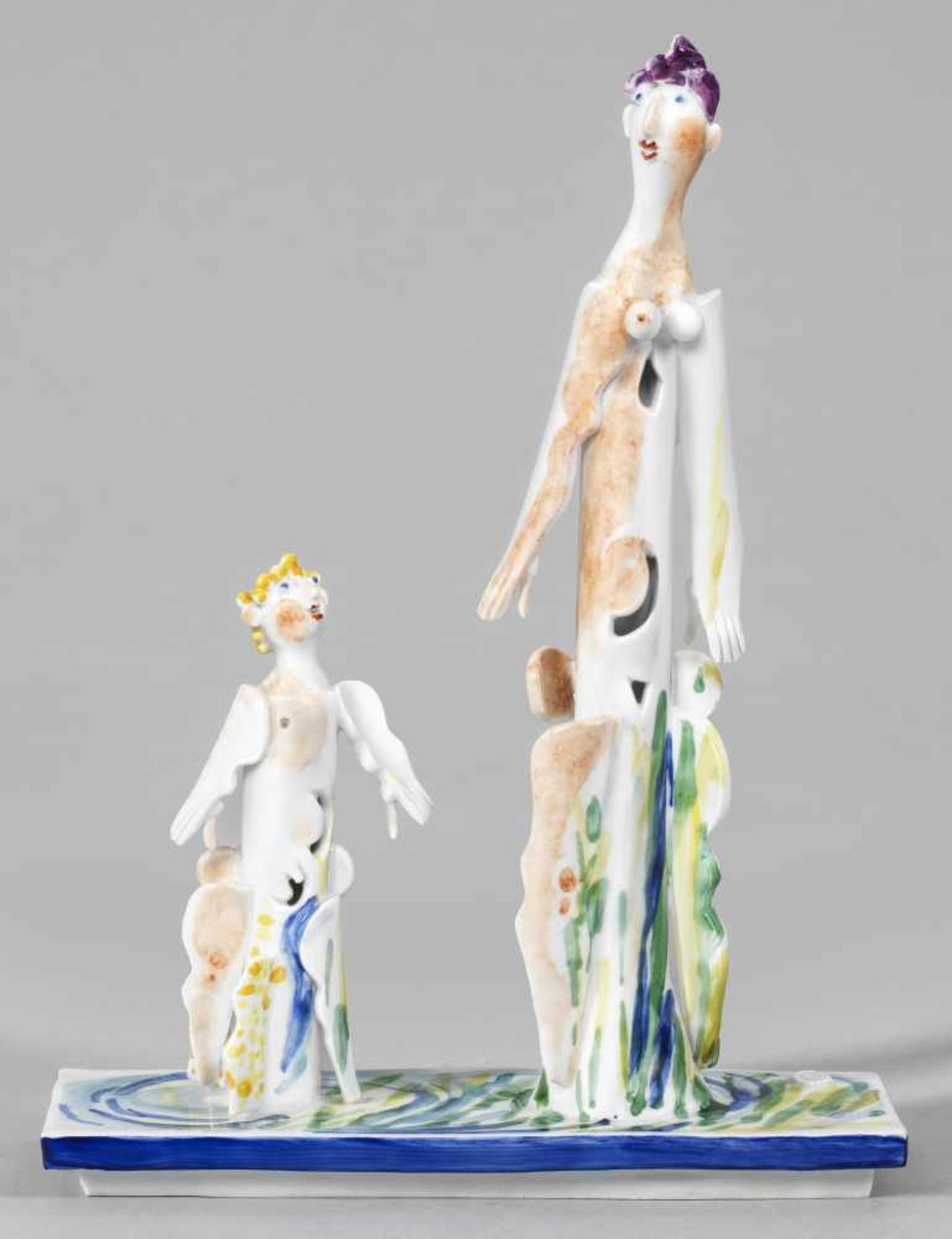 Unikat-Plastik "Mutter und Kind" von Peter Strang