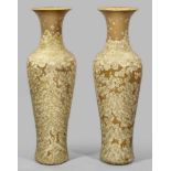 Monumentales Jugendstil-Vasenpaar mit Kristallglasur