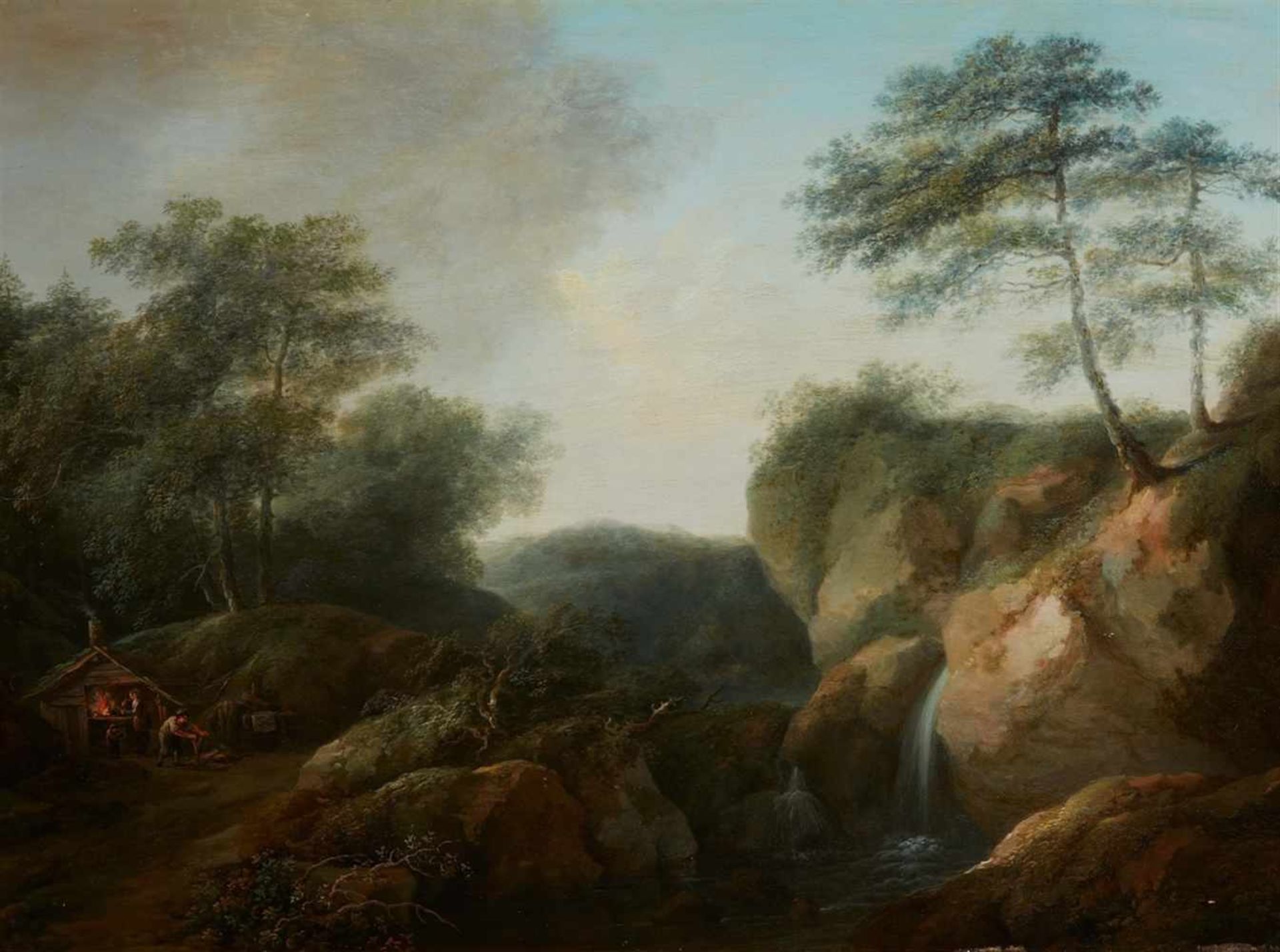 Christian Hilfgott Brand, attributed toTwo Landscapes with Figures - Bild 2 aus 2