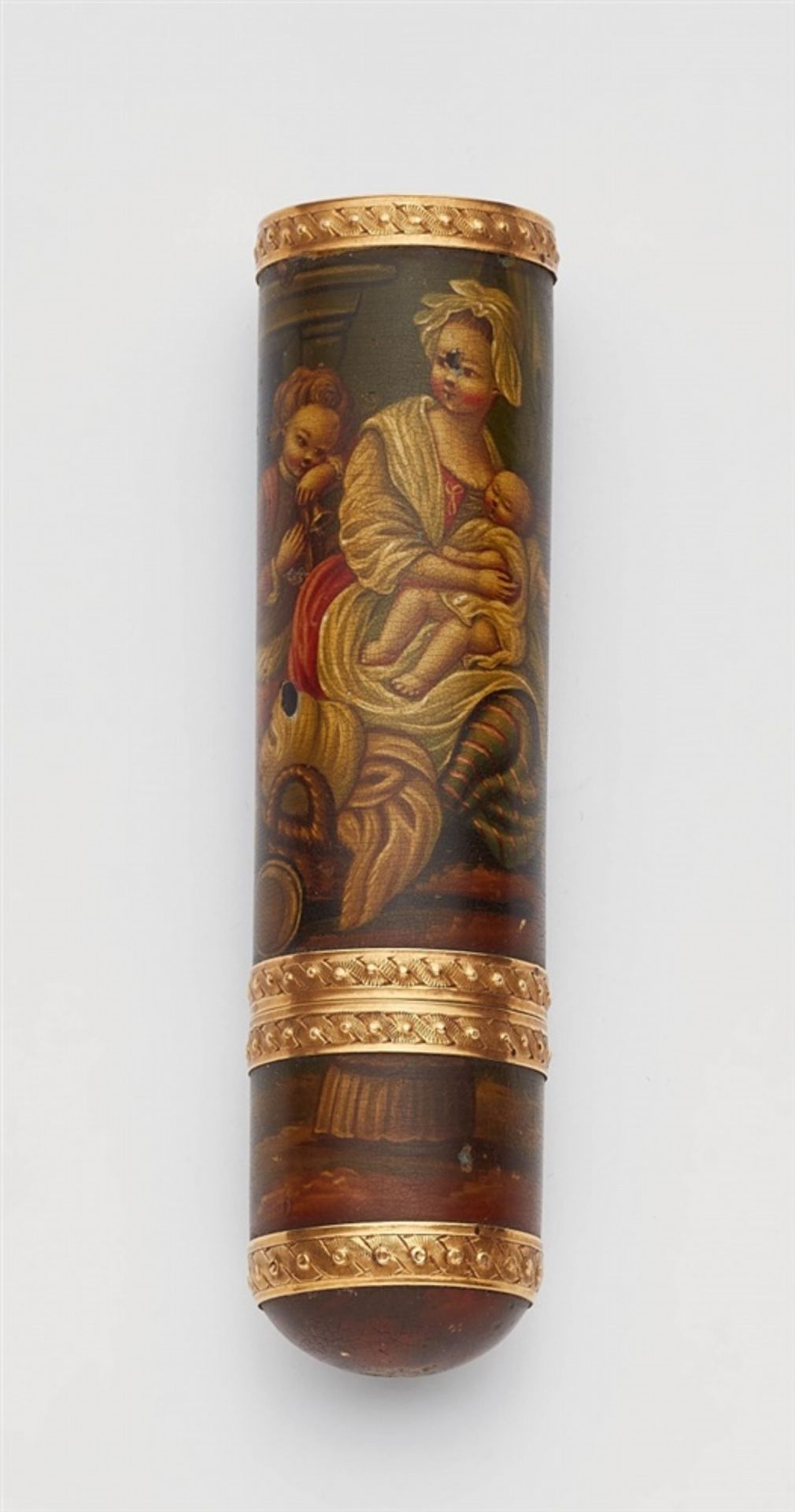 Three Louis XVI Vernis Martin lacquer cases18 kt Gelbgold, Holz/papier maché, Lack, polychrome - Bild 2 aus 3
