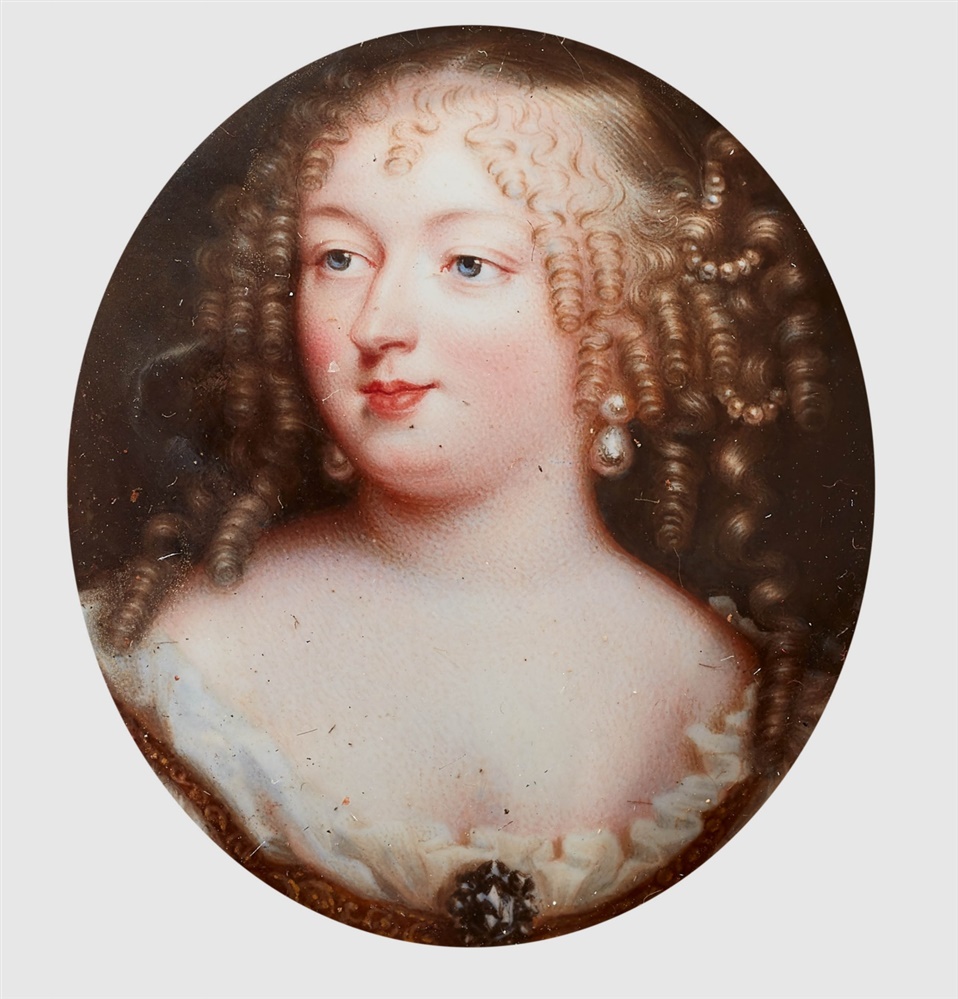 An 18k gold and malachite bonbonnière with a portrait miniatureThe faces each set with thin - Image 4 of 4