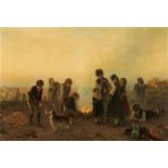 Friedrich HiddemannChildren Baking Potatoes over a Fire – possibly from a Series of the Four