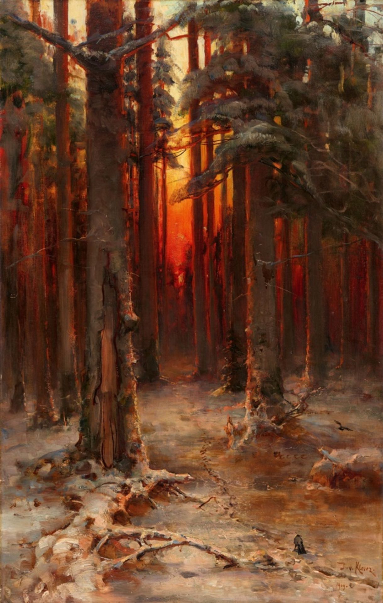 Julius von KleverA Forest in AutumnOil on canvas. 99 x 63 cm.Signed and dated lower right: J. v.