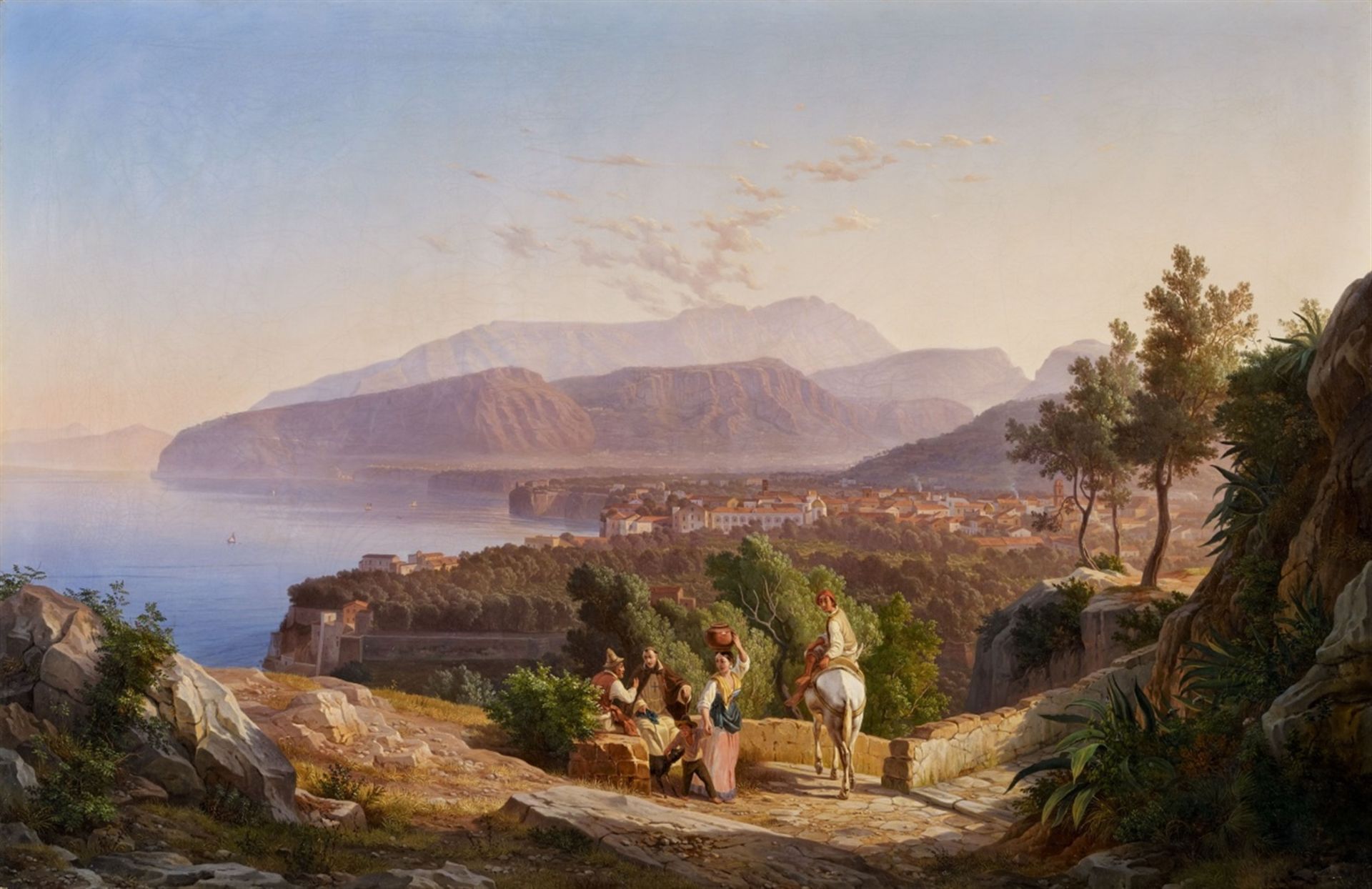 Carl Wilhelm GötzloffView of SorrentOil on canvas (relined). 86.5 x 132 cm.Signed lower right: C.