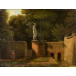 Jean-Victor BertinView of a Park with Fountain and Marble SculptureOil on canvas. 16.5 x 22 cm.