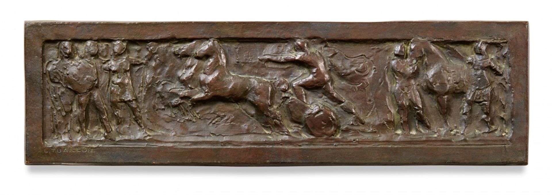 Allegorical bronze reliefs representing war and agriculture by Louis Tuaillon (1862 Berlin -1919) - Bild 2 aus 2