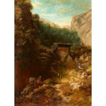 Carl SpitzwegMountain Landscape with a Mill (High-Mountain Landscape)Oil on canvas (relined). 31.5 x