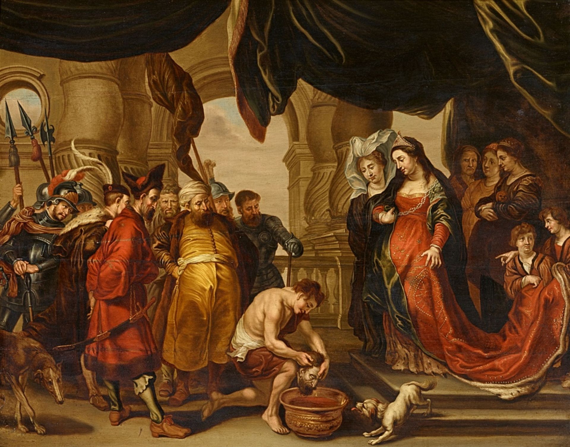 Peter Paul Rubens, copy afterThe Vengeance of TomyrisOil on copper. 73.5 x 90 cm.ProvenanceBelgian