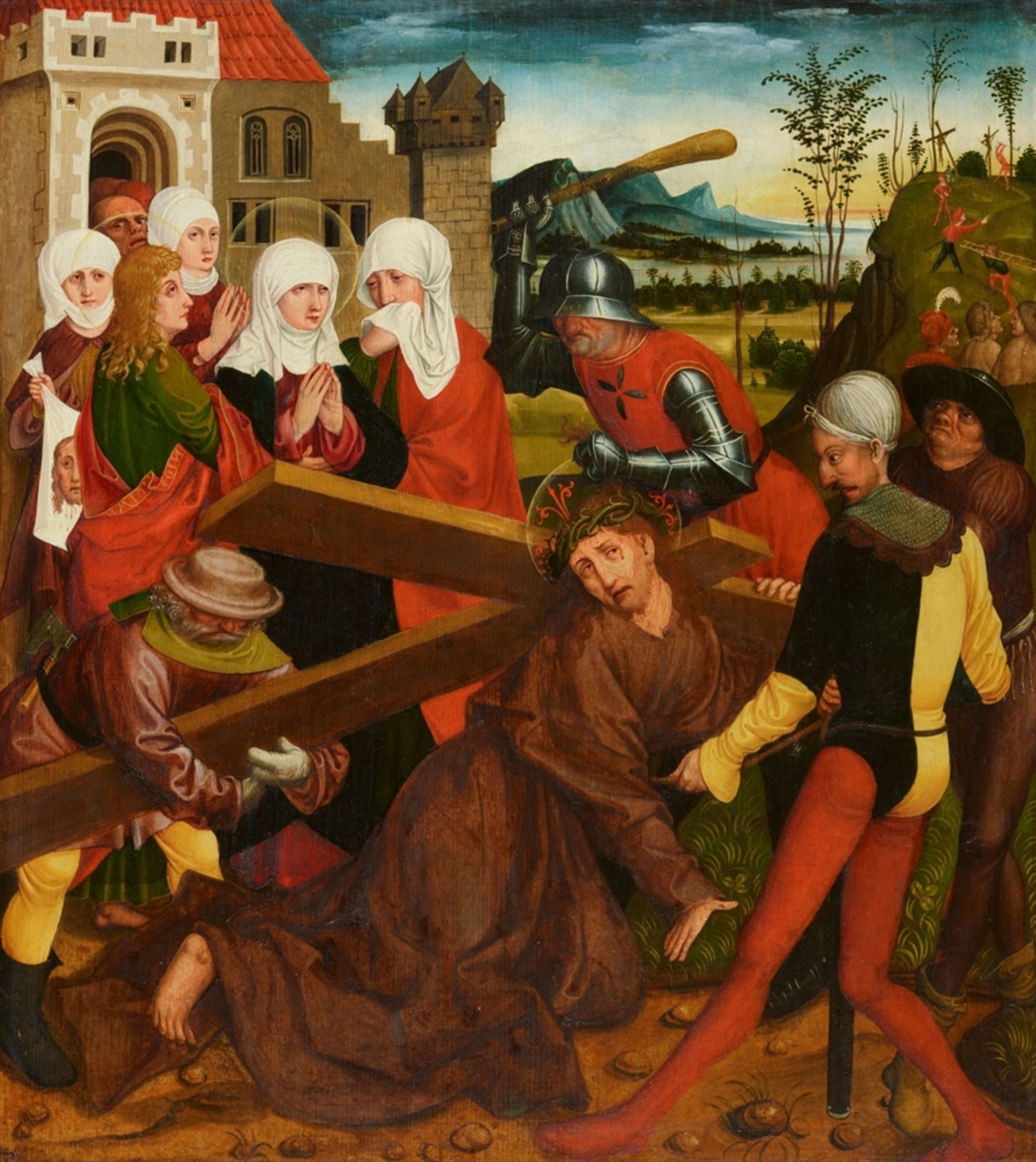 Jan Polack, studio ofThe Crucifixion (exterior) the Flagellation of Saint Laurence (interior)Mixed