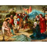 South Netherlandish School um 1520/1530Christ on Mount CalvaryOil on wood. 66.1 x 85.7 cm.