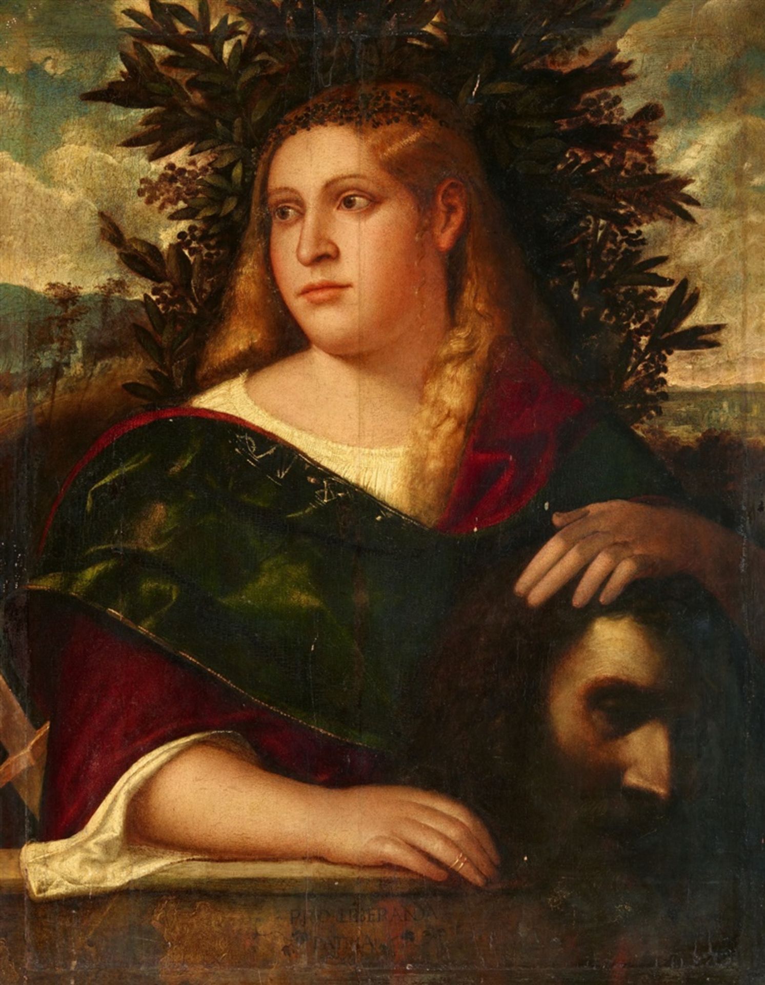 Giovanni de' Busi, called Giovanni CarianiJudith with the Head of HolofernesOil on panel (