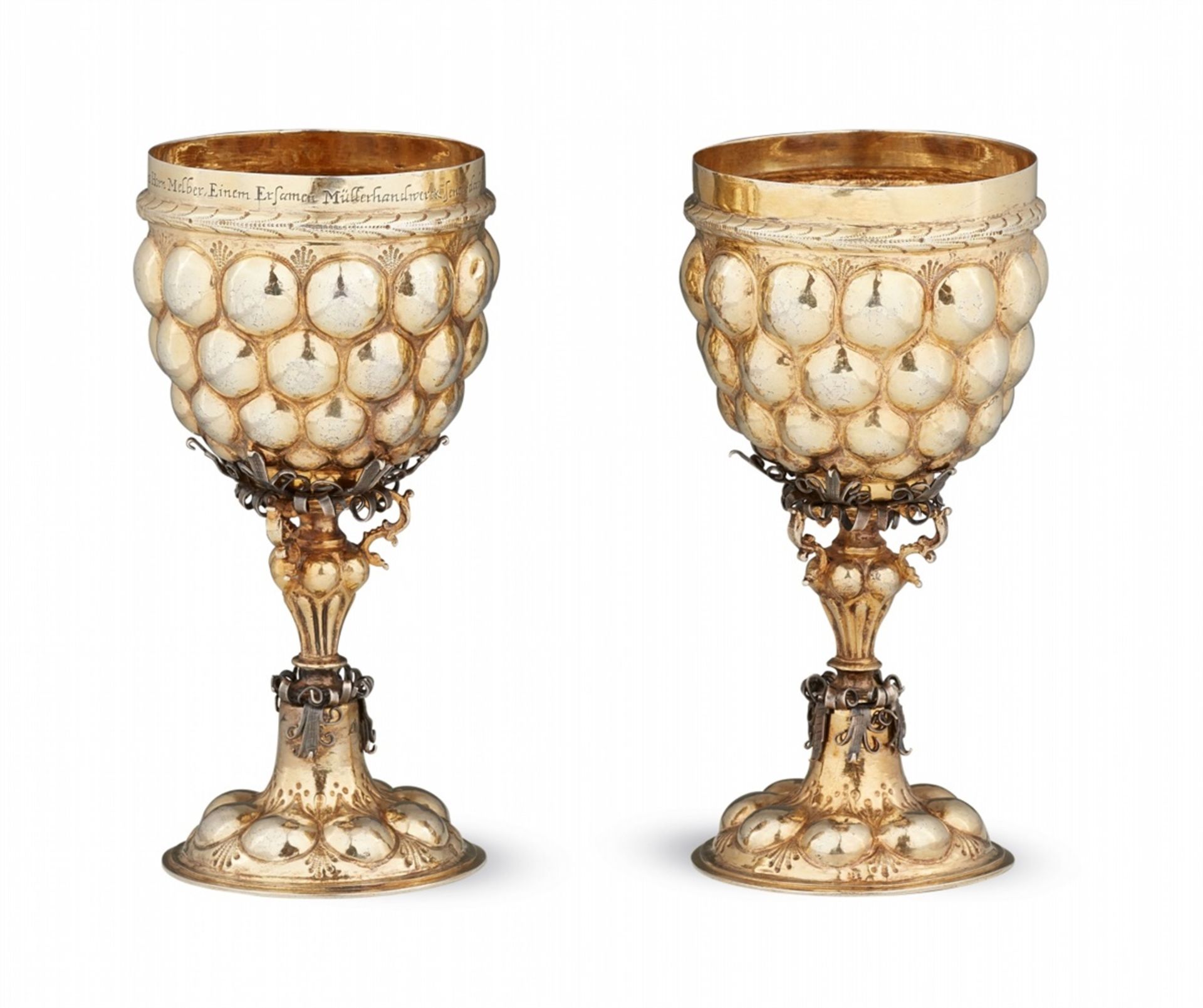 A Nuremberg silver nesting gobletSilver; gold-plated. Silver-gilt goblet formed from two identical - Bild 2 aus 3