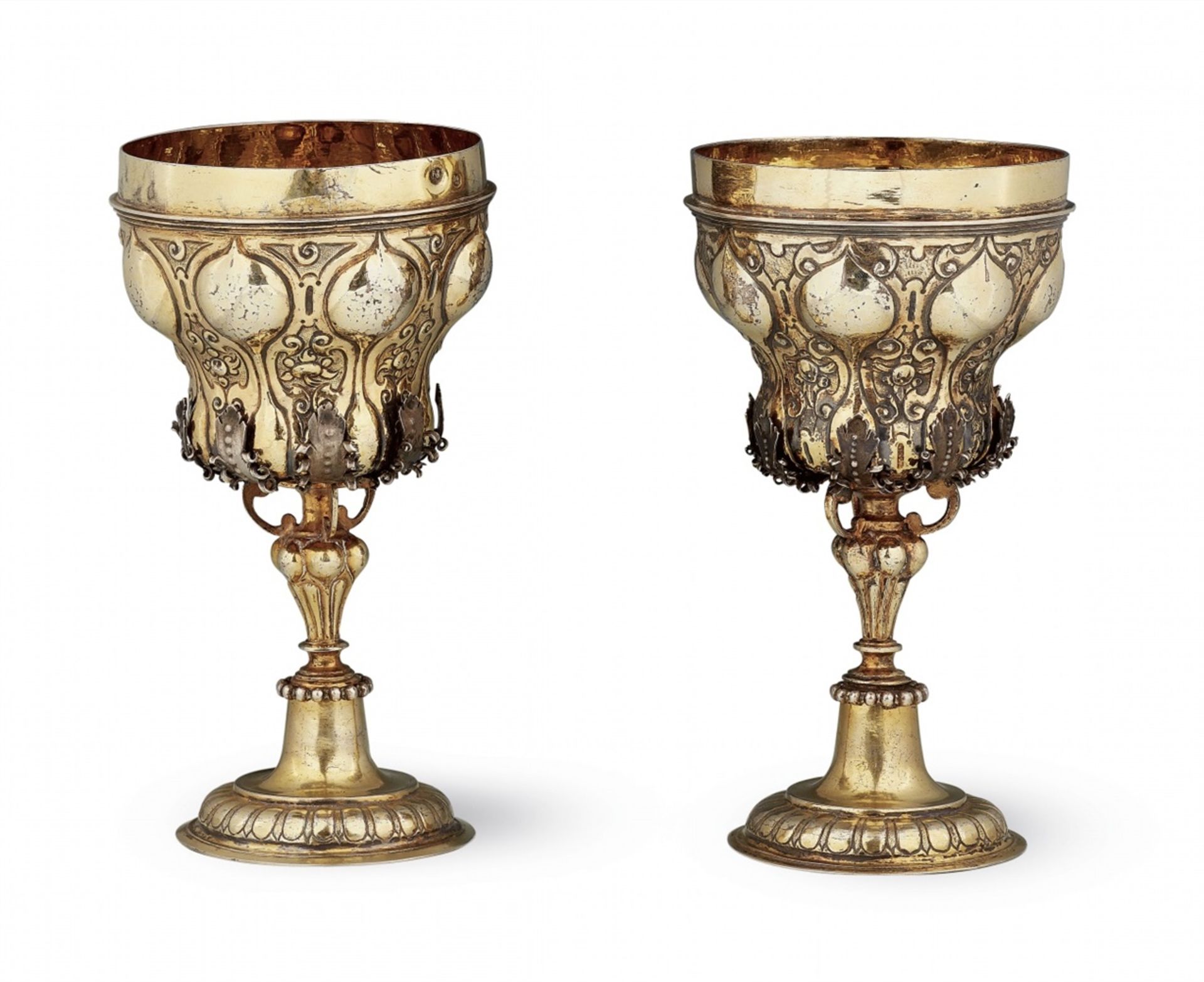 A Nuremberg silver nesting gobletSilver; gold-plated. Silver-gilt drinking chalice formed from two - Bild 2 aus 4