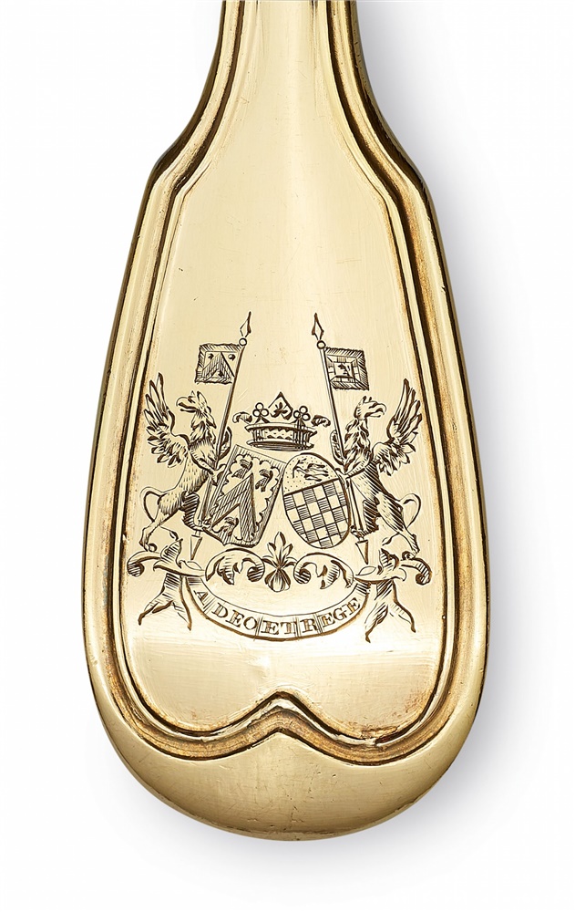 A Parisian silver dessert cutlery set in the original caseSilver; gold-plated. A 121 piece set of - Bild 3 aus 4