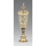 A Siebenbürgen silver gobletSilver; gold-plated. Silver-gilt goblet, the round, waisted base with