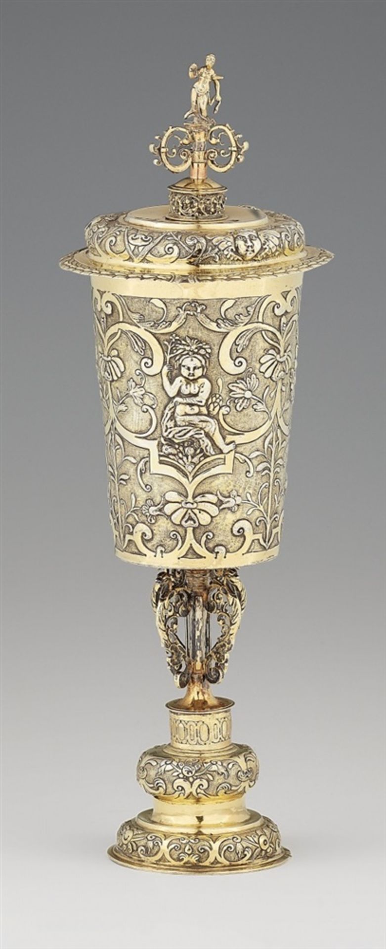 A Siebenbürgen silver gobletSilver; gold-plated. Silver-gilt goblet, the round, waisted base with