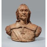 An important terracotta bust of a knight from the Order of the Golden FleeceAn almost life-sized