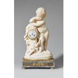 A French Louis XVI style ormolu pendulum clockThe older white enamel dial with black Roman and