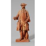 A terracotta figure of Carlo Terzo di BorboneFinely modelled bozetto of the king standing in a