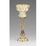 A Nuremberg silver gobletSilver; gold-plated. A silver-gilt goblet, scalloped base with gadrooned