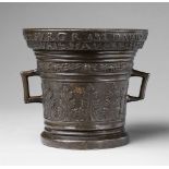 A North German decorative mortar made for the Mayor of FehmarnCast bronze with golden brown