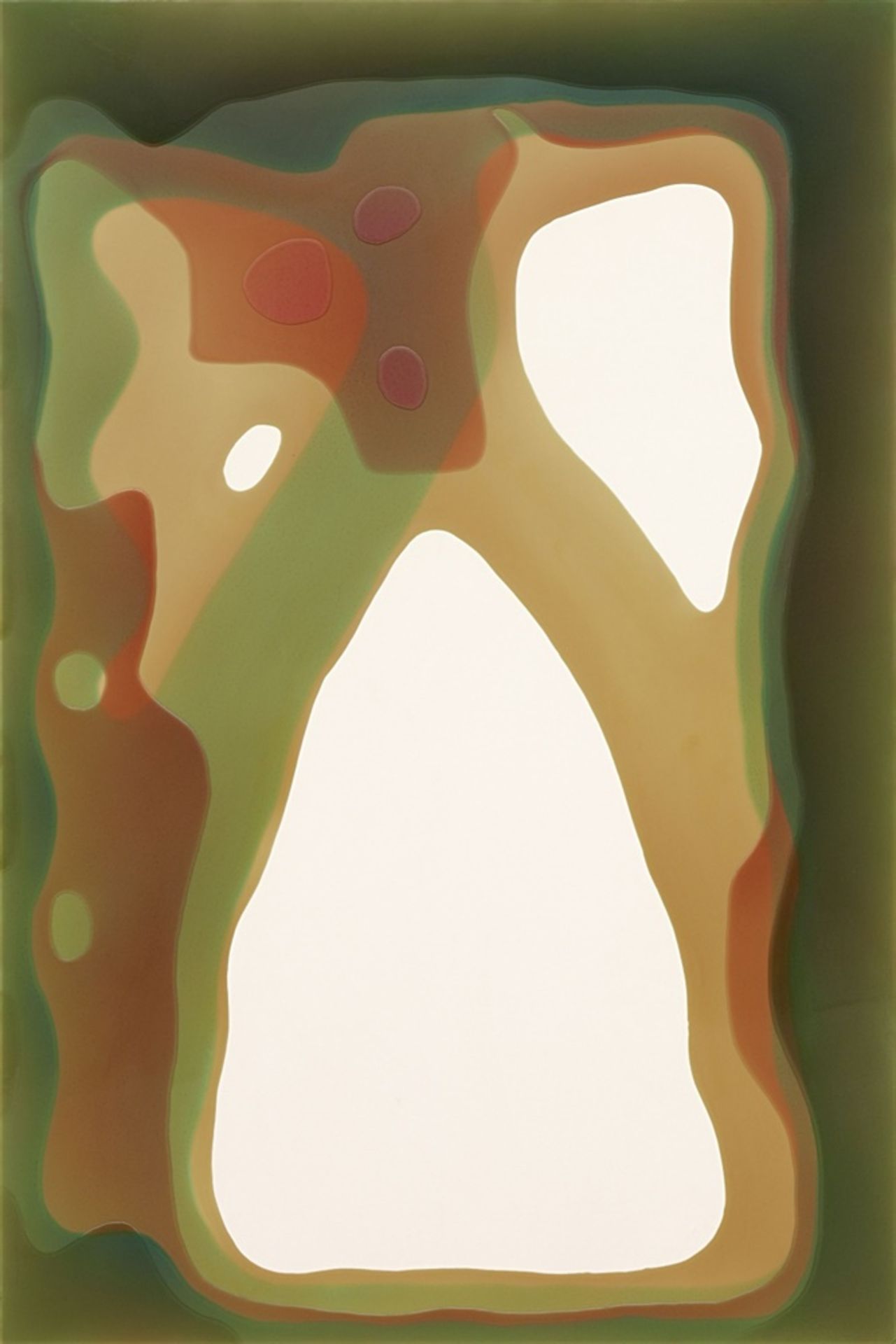 Peter ZimmermannOhne TitelKunstharz auf Leinwand 180 x 120,5 cm. Rückseitig auf der Leinwand
