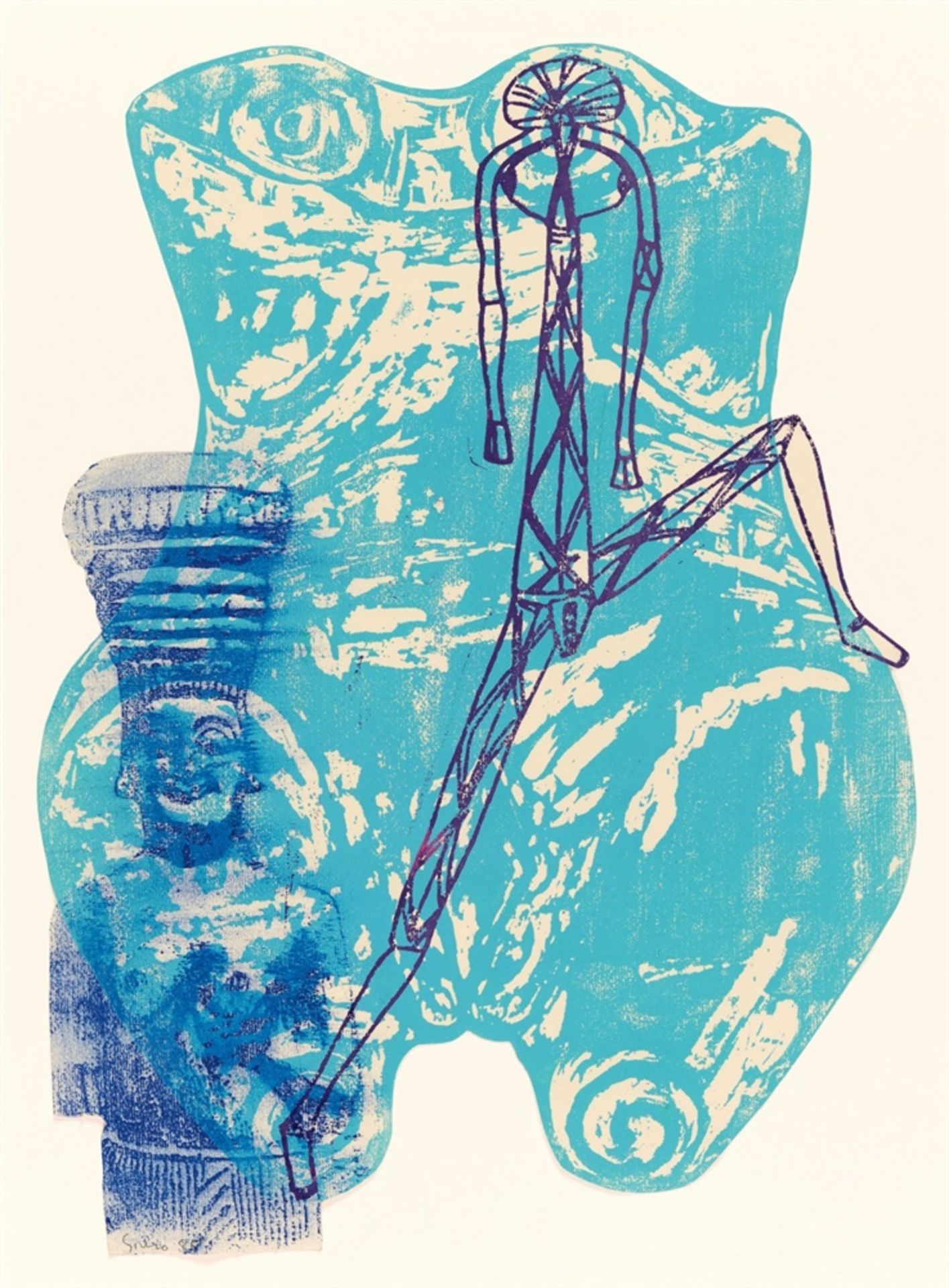 Nancy SperoHera and Fertility SymbolsHanddruck auf Papier Ca. 50 x 37 cm. Unter Glas gerahmt.