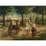 Otto DillAnsicht von Rom mit Kutsche und ReiternÖl auf Leinwand 55 x 73,5 cm Gerahmt. Unten rechts