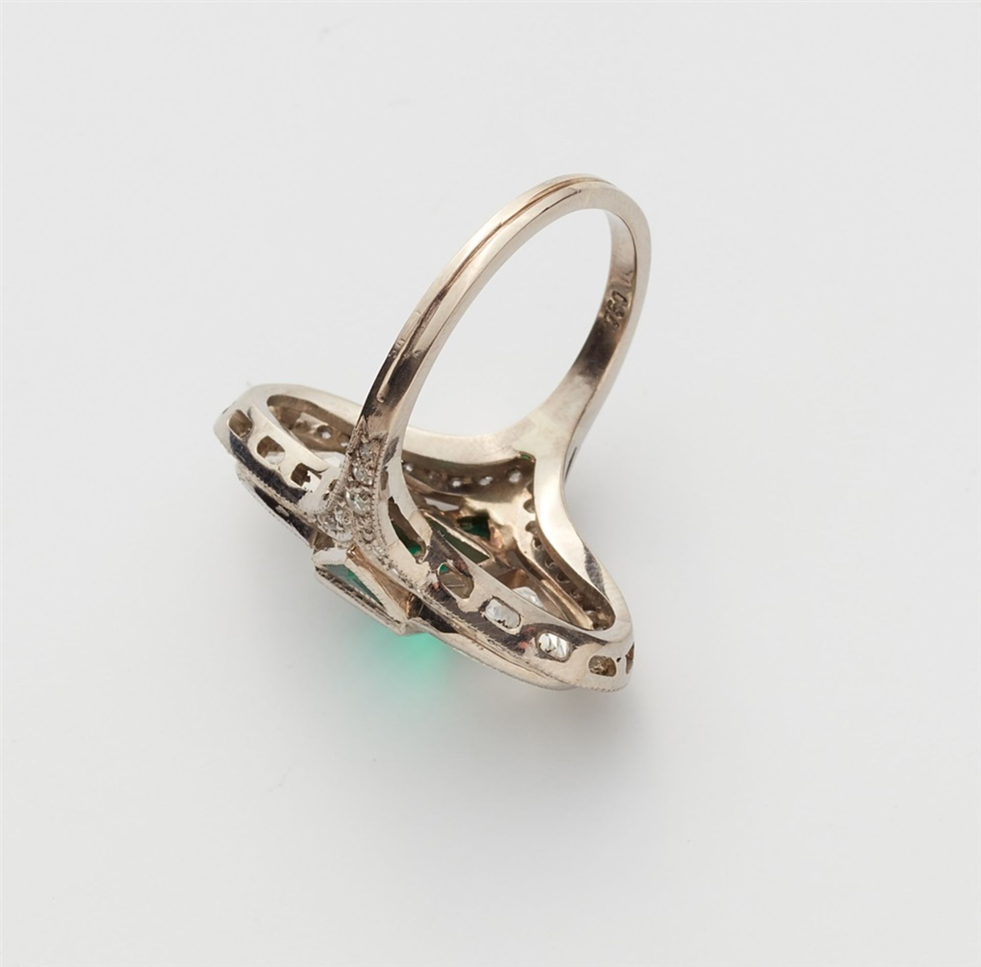 Belle Epoque Ring mit Smaragd - Bild 3 aus 3