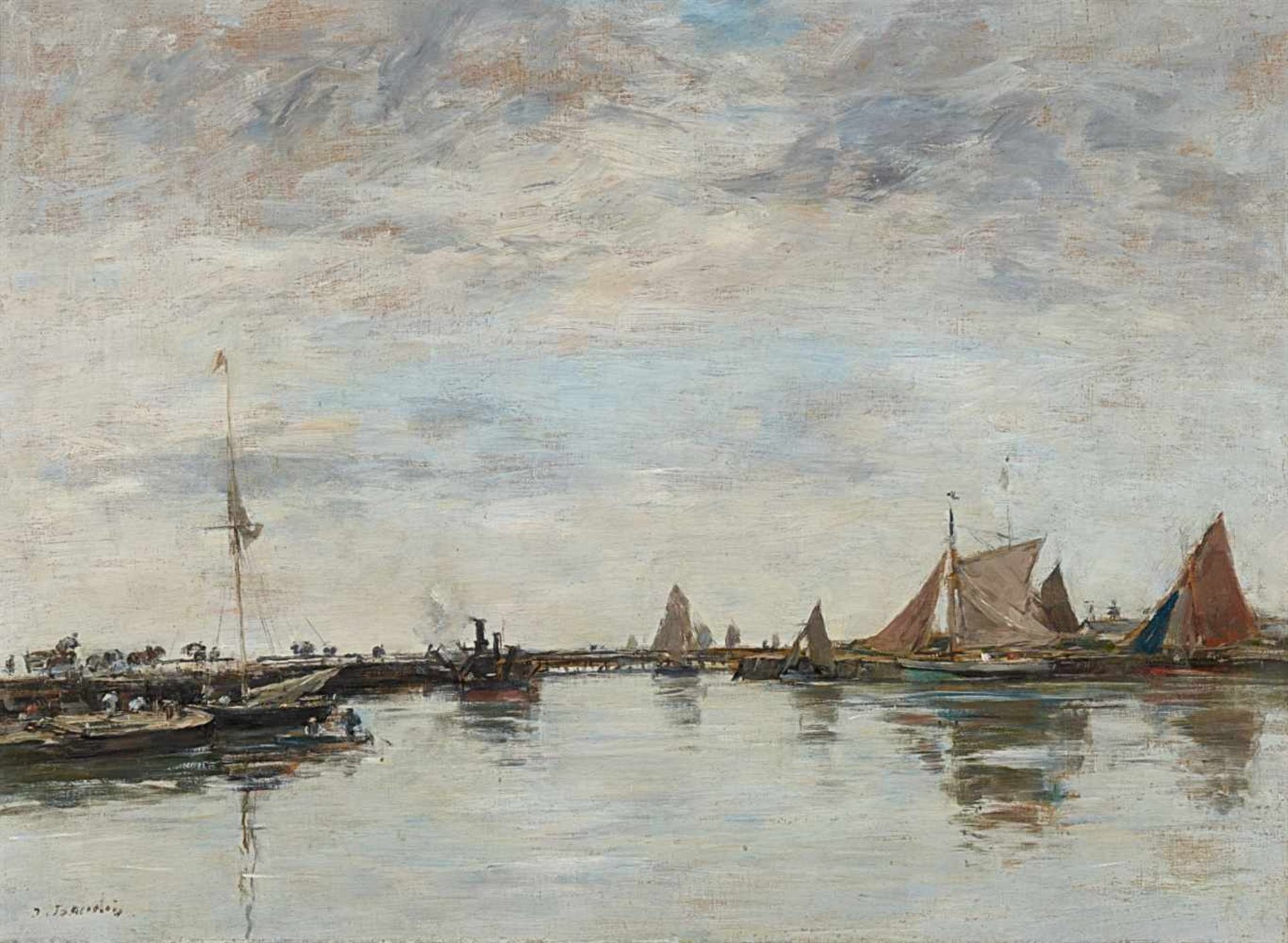 Eugène BoudinSchiffe im Hafen von Trouville