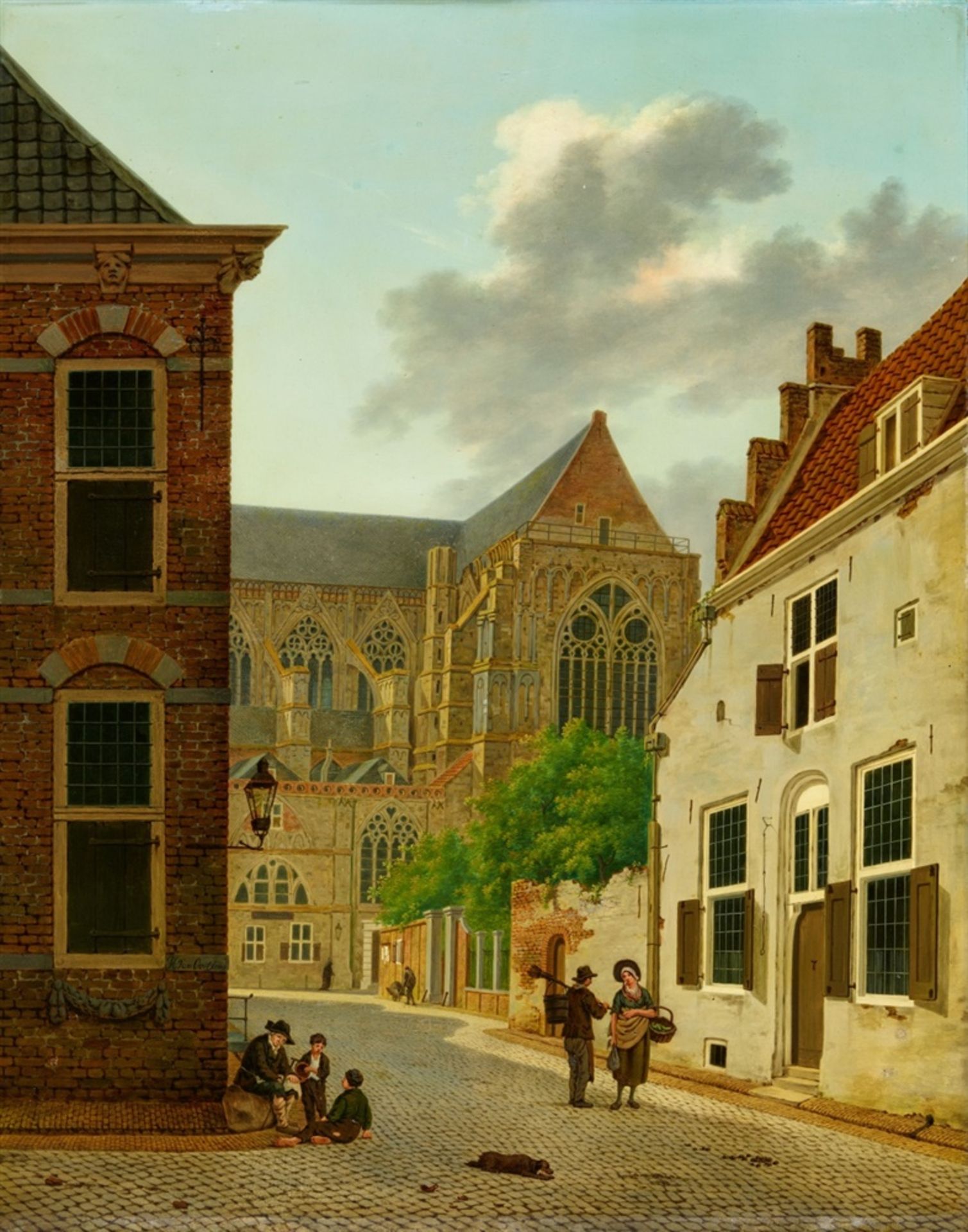 Hendrik van OortDie Kathedrale von Utrecht, von der Domstraat aus gesehen