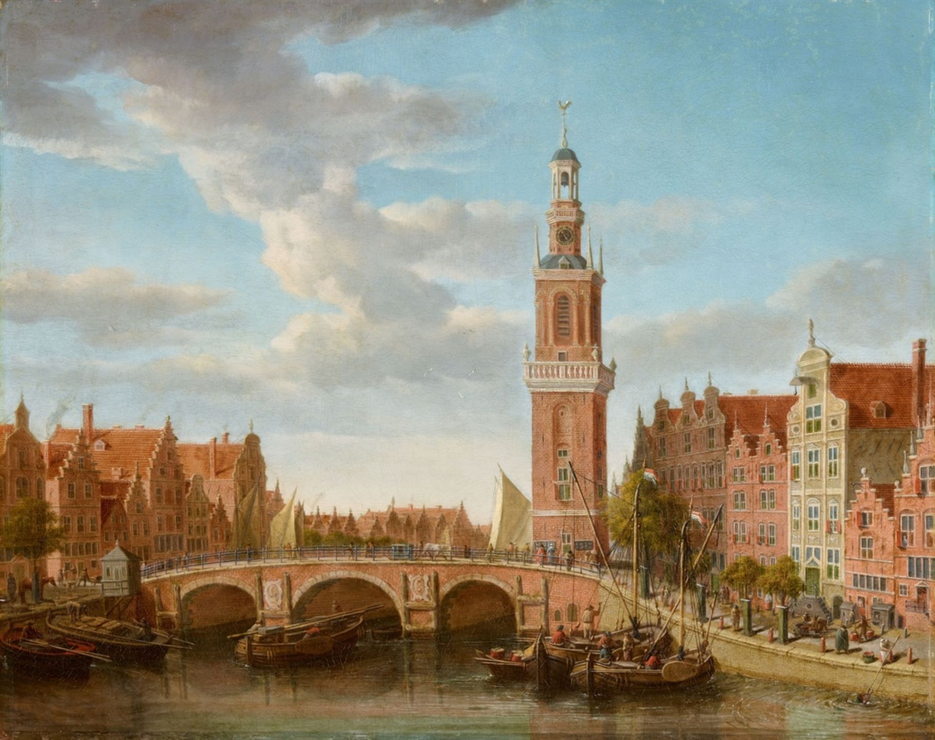 Jan Ekels der Ältere, UmkreisAnsicht von Amsterdam mit dem Roodenpoortstor