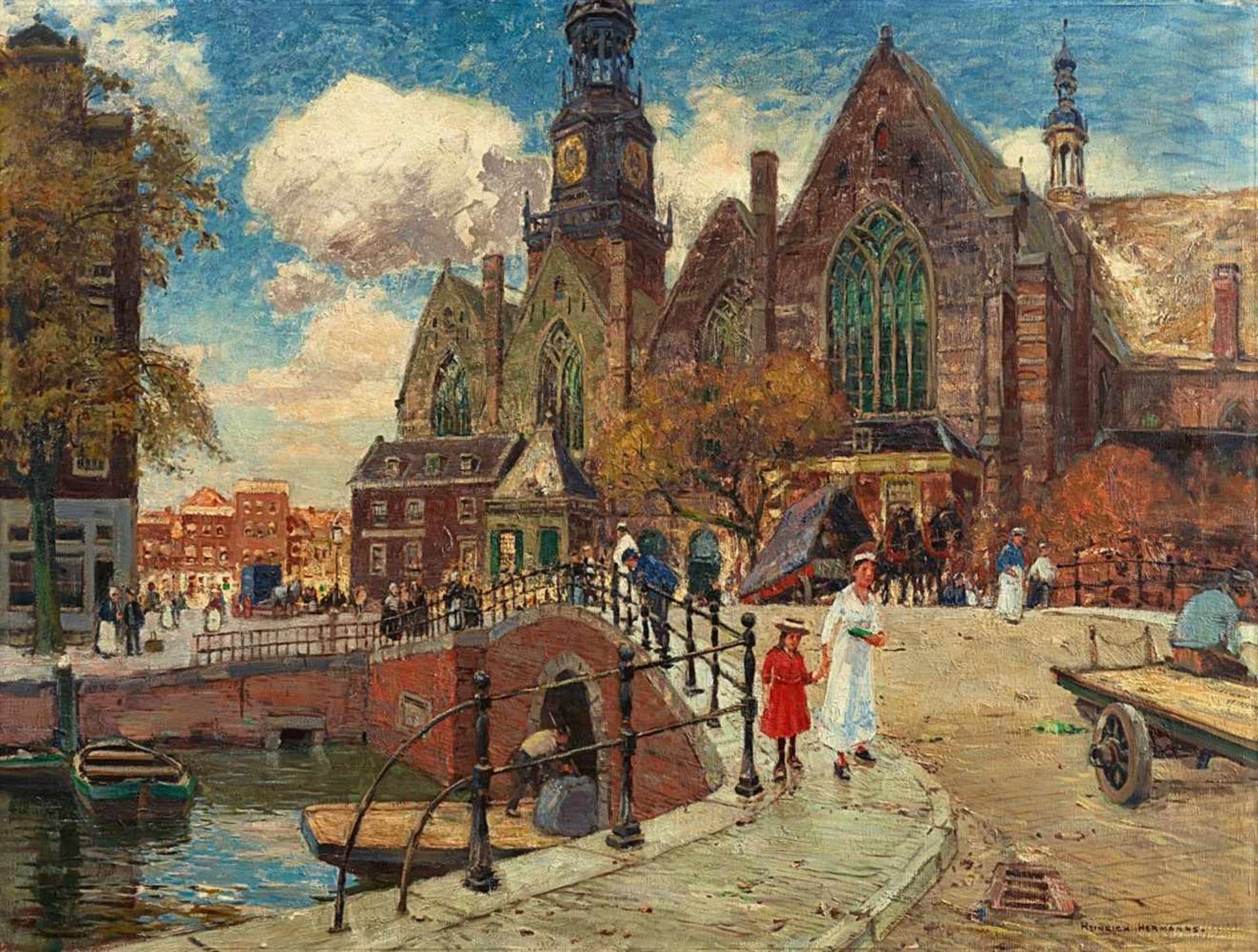 Heinrich HermannsAnsicht der Oude Kerk in Amsterdam