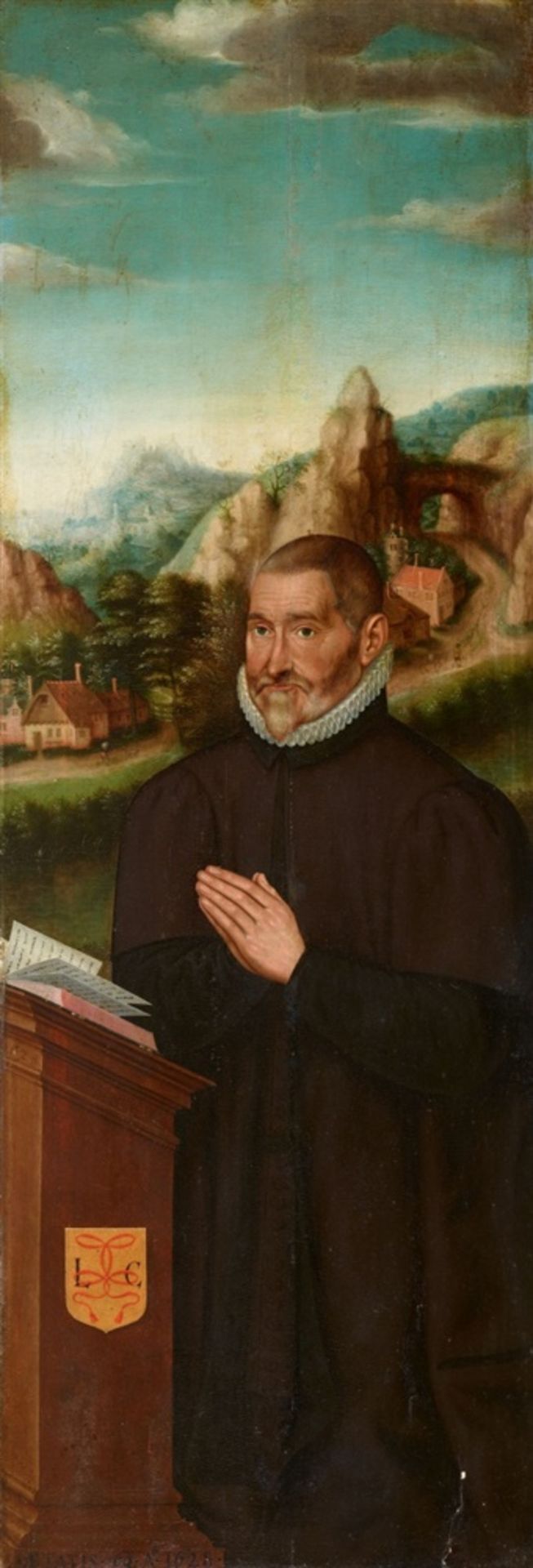 Jan ClaeissensVier Tafeln: Die Hleiligen Lorenz, Georg, Franz von Assisi sowie ein kniender S