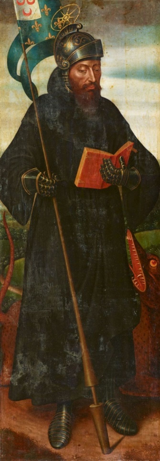 Jan ClaeissensVier Tafeln: Die Hleiligen Lorenz, Georg, Franz von Assisi sowie ein kniender S - Image 2 of 4
