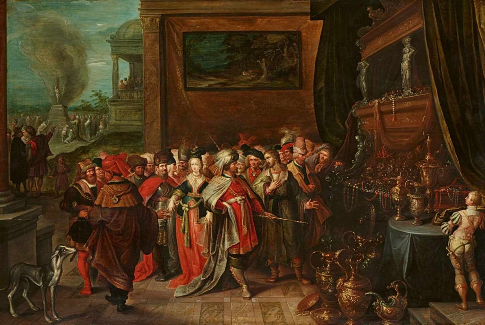 Frans Francken d. J.Cornelis de Baellieur d. Ä.Krösus zeigt Solon seine Schätze