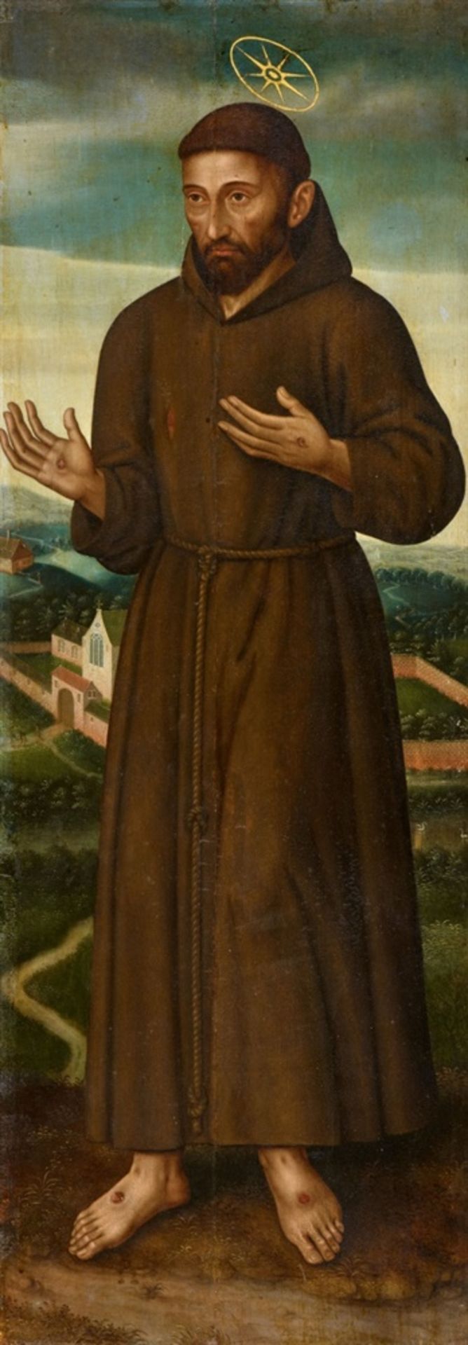 Jan ClaeissensVier Tafeln: Die Hleiligen Lorenz, Georg, Franz von Assisi sowie ein kniender S - Image 4 of 4