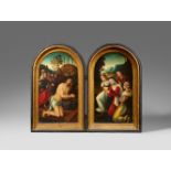 Niederländischer Meister des 16. JahrhundertsDiptychon mit Szenen aus der Passion Christi</b