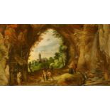 Joos de MomperJan Brueghel d. J.Grottenlandschaft mit Einsiedelei