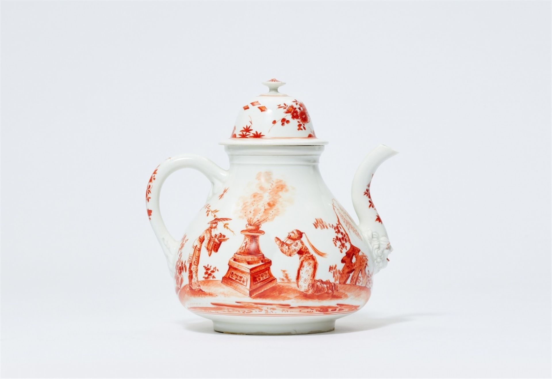 Frühe Teekanne mit Deckel von Johann Gregorius Hoeroldt - Bild 3 aus 8