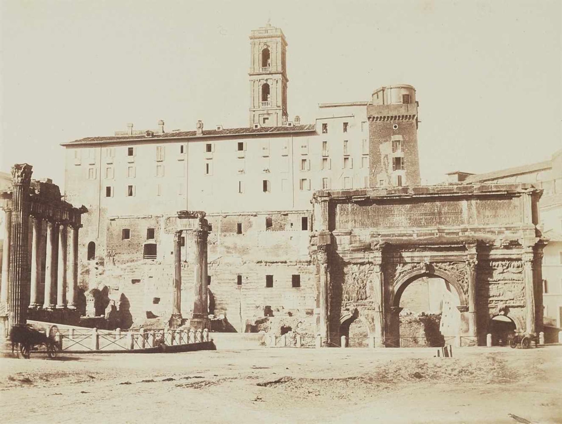 AnonymVier Ansichten von Rom: Konstantinsbogen, Santa Maria Maggiore, Kolosseum, Forum Romanu - Image 4 of 4